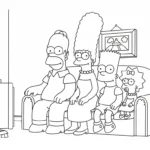 coloriage Simpson updated et apprentissage