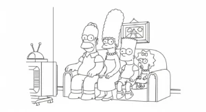 coloriage Simpson updated et apprentissage