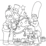 coloriage Simpson updated et decoupage a imprimer gratuit