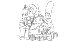 coloriage Simpson updated et decoupage a imprimer gratuit
