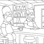 coloriage Simpson updated à imprimer pour enfant de 8 ans
