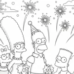coloriage Simpson updated à imprimer pour enfant de 4 ans
