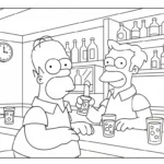 coloriage Simpson updated à imprimer pour enfant de 9 ans