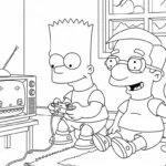 coloriage Simpson updated à imprimer pdf