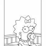 coloriage Simpson updated pour enfant à imprimer