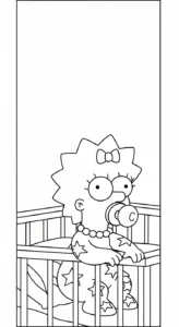 coloriage Simpson updated pour enfant à imprimer