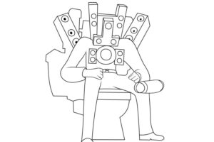 Coloriage Skibidi Toilet