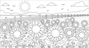 image de coloriage Tournesol updated pour enfant