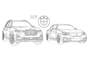 coloriage BMW update et dessin a imprimer
