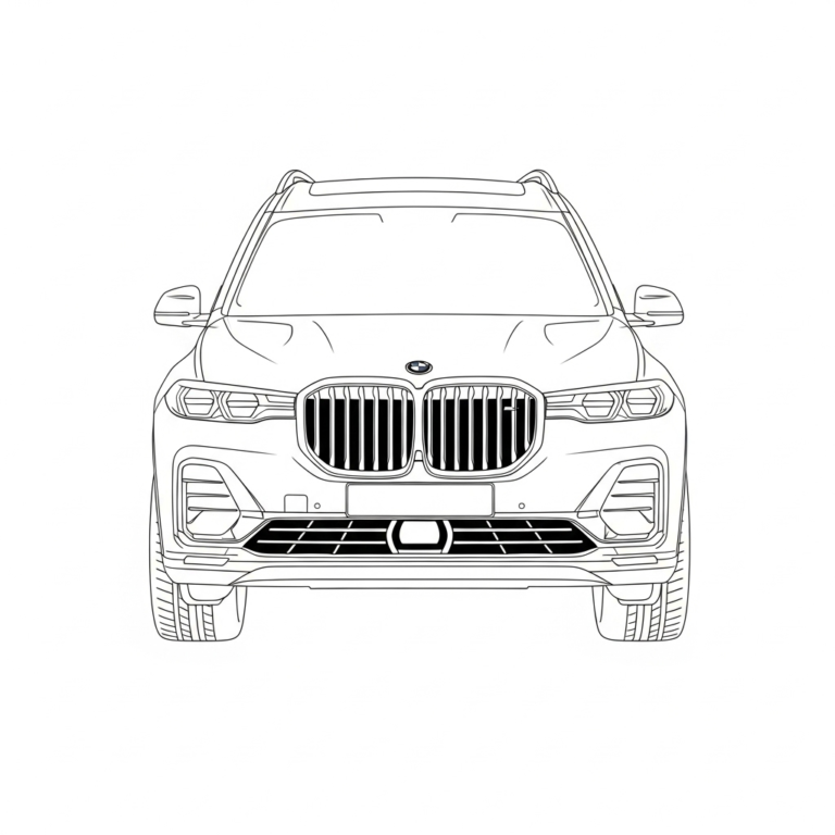Tranh tô màu BMW