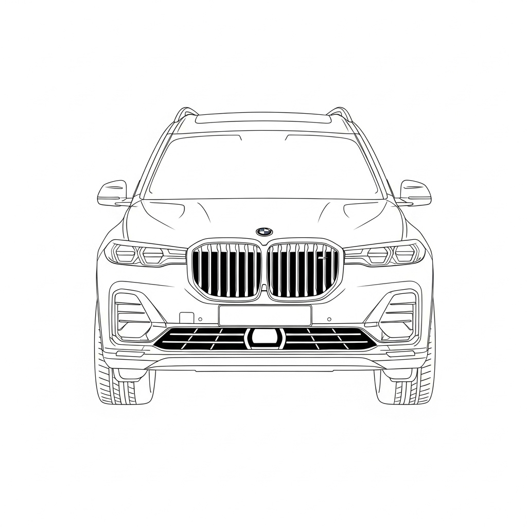 Tranh tô màu BMW
