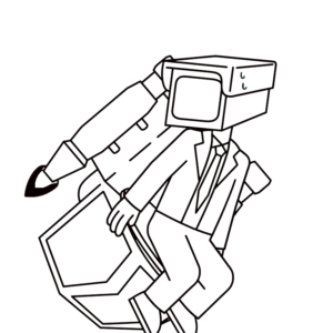 coloriage Skibidi Toilet update a imprimer gratuit