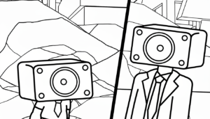 coloriage Skibidi Toilet update pour enfant de 3 ans