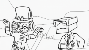 coloriage Skibidi Toilet update a imprimer gratuit