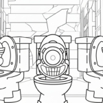 télécharger coloriage Skibidi Toilet update gratuit