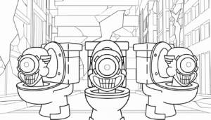 télécharger coloriage Skibidi Toilet update gratuit