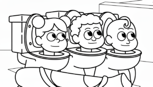 coloriage Skibidi Toilet update a imprimer gratuitement