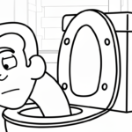 coloriage Skibidi Toilet update à imprimer pdf