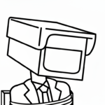 coloriage Skibidi Toilet update gratuit a imprimer