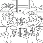 coloriage Bobby BearHug pour primaire