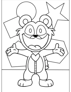 coloriage Bobby BearHug pour enfant de 5 ans