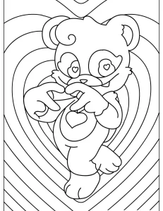 coloriage Bobby BearHug educatif pour enfant
