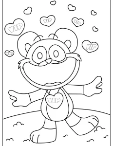 coloriage Bobby BearHug pour enfant de 4 ans