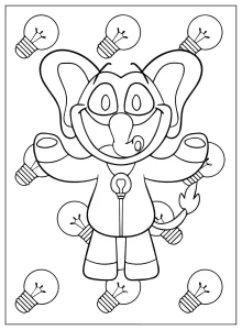 coloriage Bubba Bubbaphant pour enfants à imprimer
