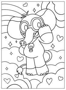 coloriage Bubba Bubbaphant pour enfant de 6 ans
