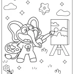 coloriage Bubba Bubbaphant et decoupage a imprimer gratuit