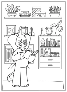 coloriage Bubba Bubbaphant et decoupage a imprimer gratuit