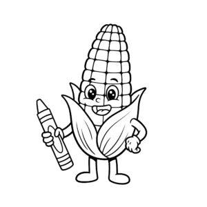 coloriage CraftyCorn avec un crayon pour bebe a imprimer
