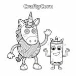 coloriage CraftyCorn et une Création Simple à imprimer pour enfant de 8 ans