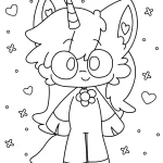 coloriage Craftycorn à imprimer pour enfant de 2 ans