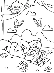 coloriage Craftycorn educatif pour enfant