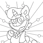 coloriage Craftycorn à imprimer pour enfant de 9 ans