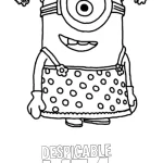 coloriage Despicable Me 4 pour enfant de 3 ans