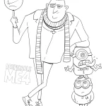 image de coloriage Despicable Me 4 pour enfant