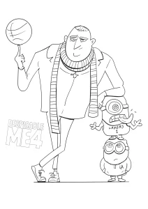 image de coloriage Despicable Me 4 pour enfant