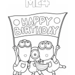 coloriage Despicable Me 4 pour enfant de 8 ans