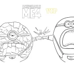 coloriage Despicable Me 4 à imprimer pour enfant de 4 ans