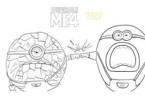 coloriage Despicable Me 4 à imprimer pour enfant de 4 ans