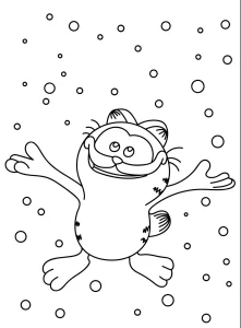 coloriage Garfield pour enfants a imprimer