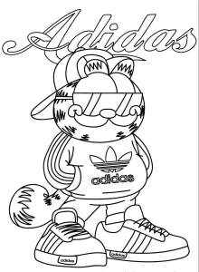 coloriage Garfield pour enfant de 5 ans