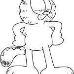 coloriage Garfield et découpage à imprimer