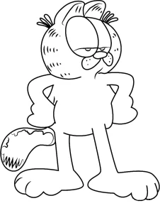 coloriage Garfield et découpage à imprimer