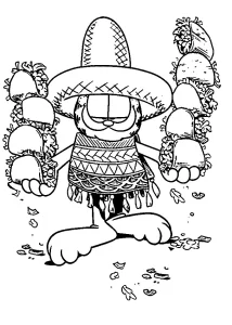 coloriage Garfield à imprimer