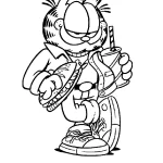 coloriage Garfield a colorier en ligne