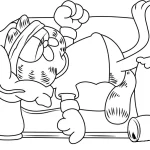 coloriage Garfield pour enfant de 8 ans