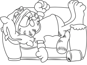 coloriage Garfield pour enfant de 8 ans